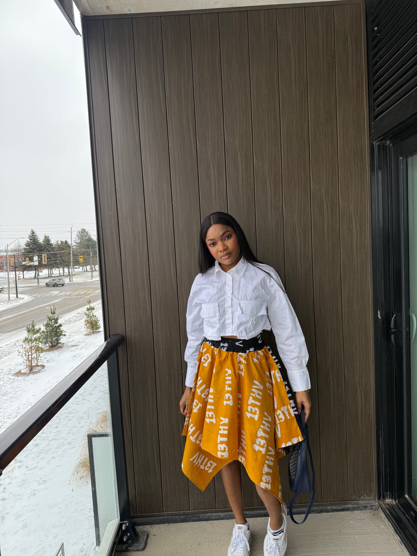 Summer Skirt (Mustard & Black)