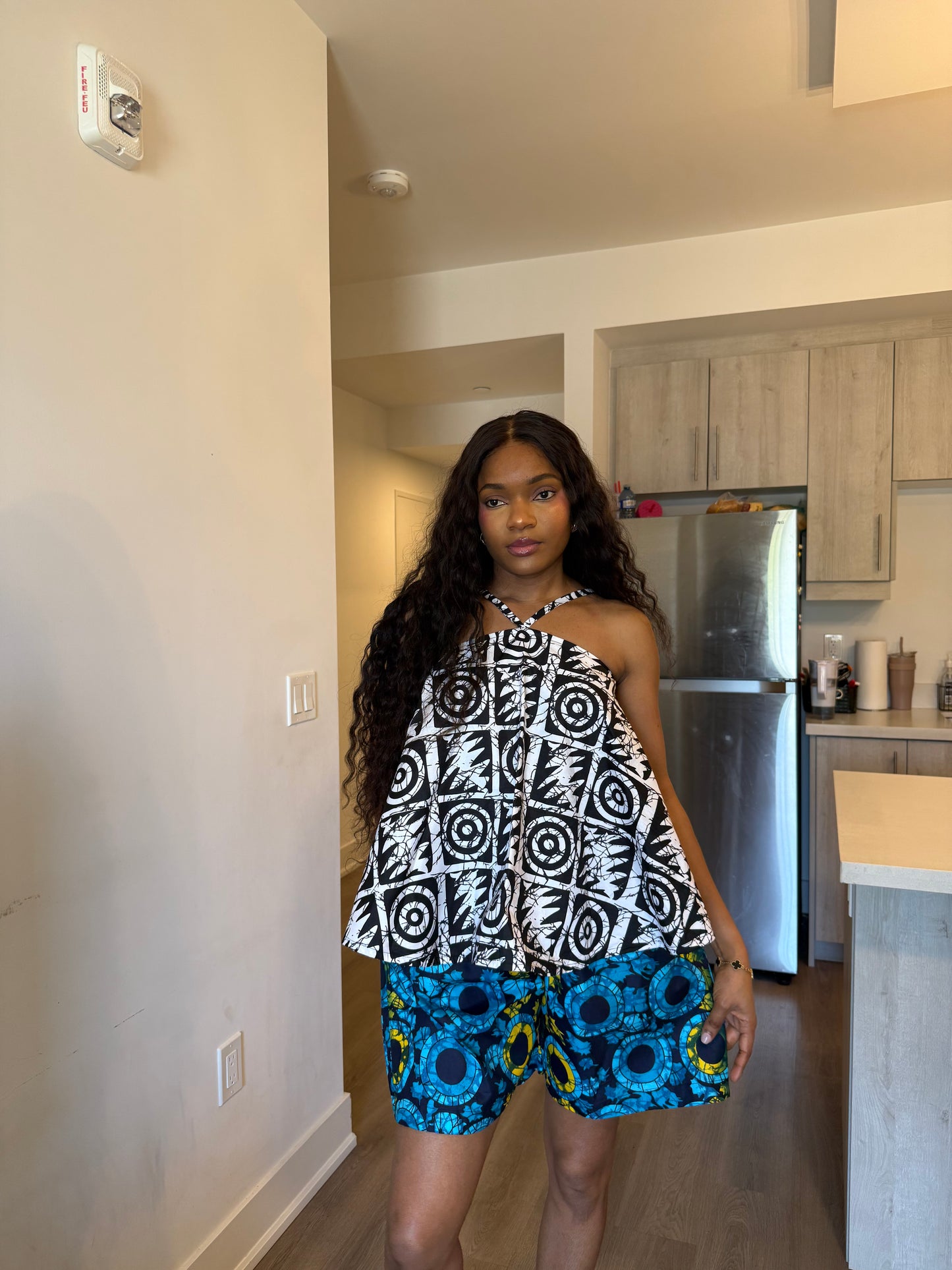 Tribal Pop Set (Blue shorts)