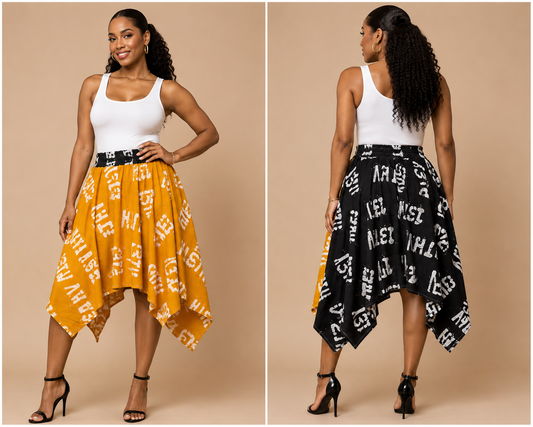 Summer Skirt (Mustard & Black)