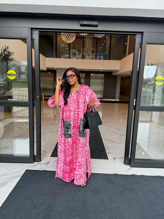 Pink Bloom Lounge Kaftan