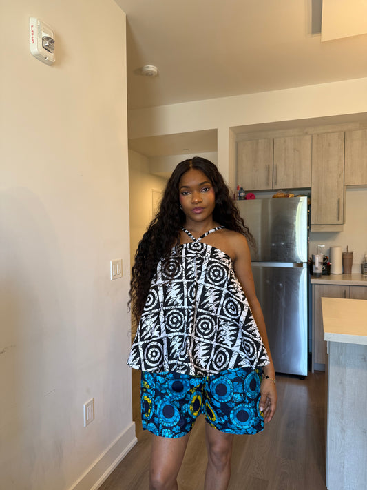 Tribal Pop Set (Blue shorts)