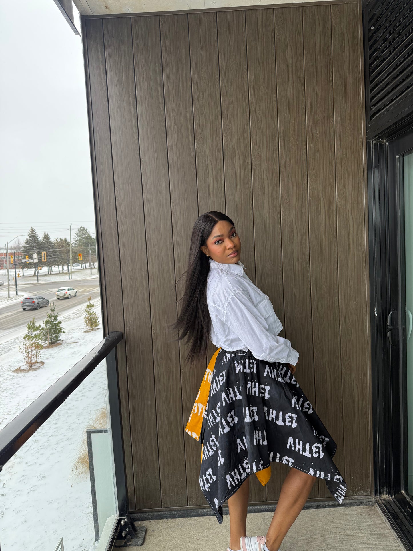 Summer Skirt (Mustard & Black)