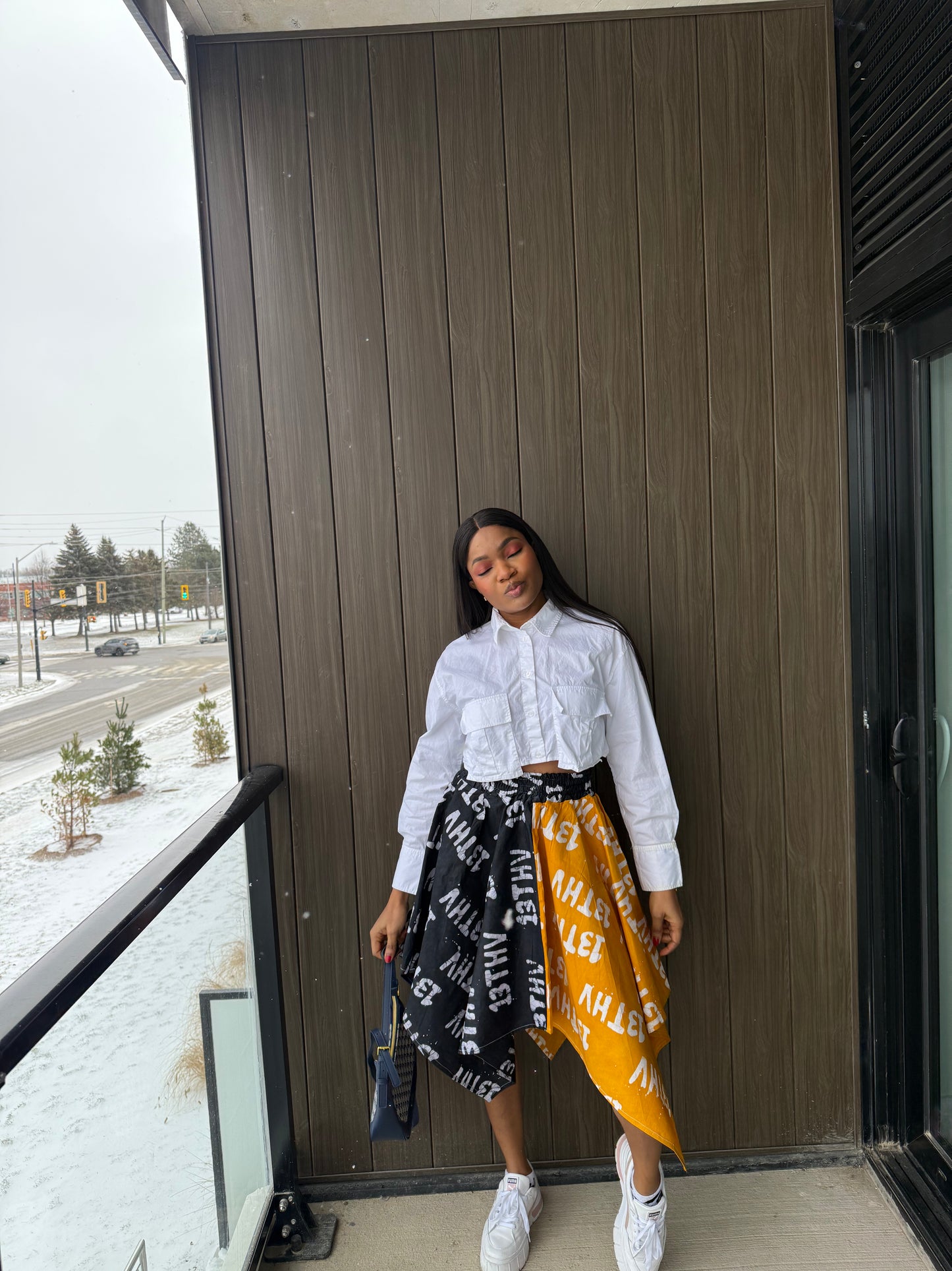 Summer Skirt (Mustard & Black)