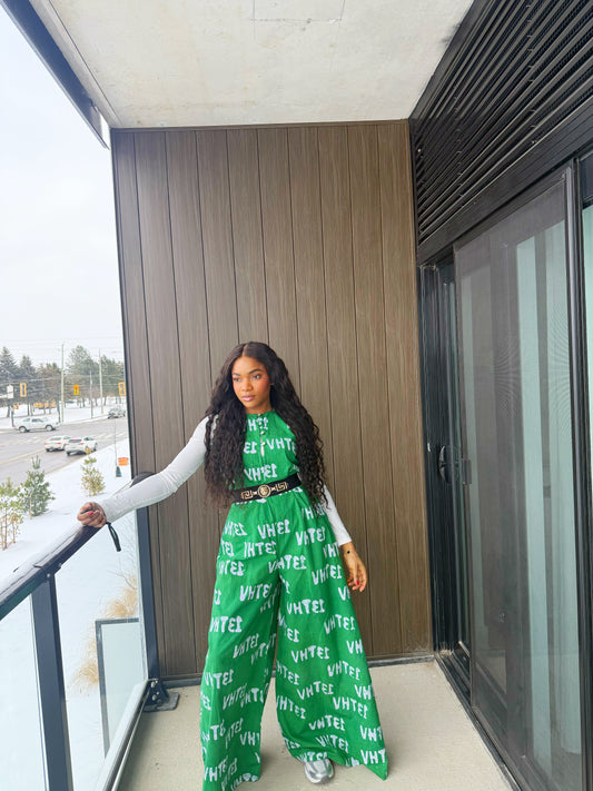 Bold Indigo Jumpsuit (green)